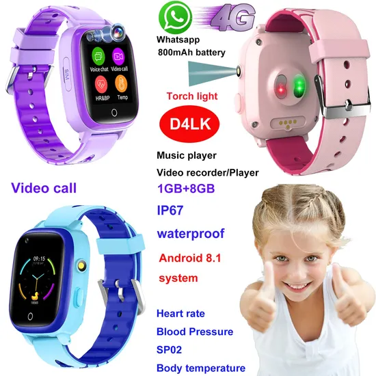 High Quality LTE IP67 Waterproof Kids Smart Tracking GPS with Panic Button for SOS Emergency Help D4LK