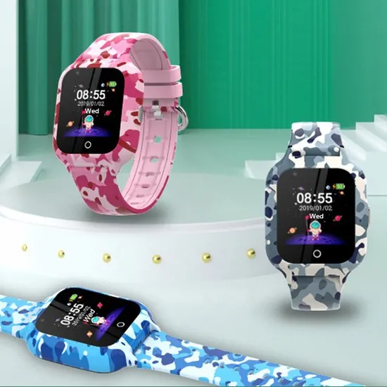 New Launched 4G IP67 waterproof camouflage Kids Child GPS Security Watch with Video call Voice Monitor for Avoid abducting Y48