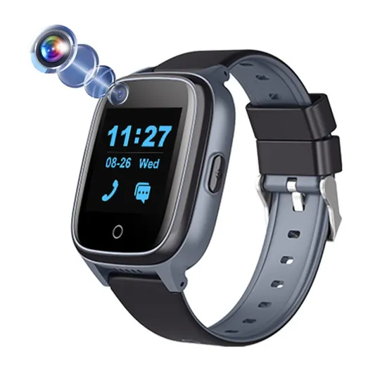 New Launched 4G LTE IP67 Waterproof Fall Down Alarm Smart GPS Tracker Watch with Heart Rate Blood Pressure SPO2 D41U