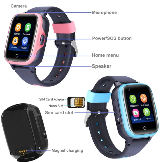 New developed 4G Waterproof IP67 China manufacturer Kids Children Smart GPS Watch Phone with video call D31C