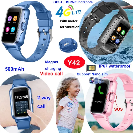 New developed 4G waterproof Kids Security Watch GPS tracker with HD Camera for remote snapshot video call Y42