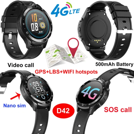 New developed boys and girls safety HD Camera Video call 4G Water Resistance SOS Smart watch GPS Tracking device D42