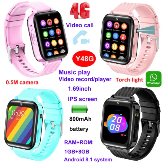 New launched top quality 4G IP67 Waterproof Children students Boys Girls GPS Tracker Watch with live map monitoring Y48G