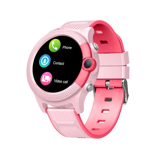 Round screen 4G video call IP67 waterproof Kids Parental control mobile Watch tracking Tracker GPS with live map location D42E