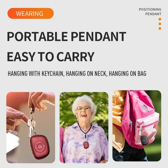 2024 new developed 4G elderly GPS tracking pendant with IP67 waterproof free App fall down detection Y41C