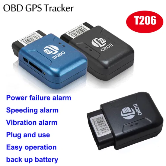 2G Easy Operation OBDII Fleet Management Car GPS Tracker for Car Vehicle Automotive T206