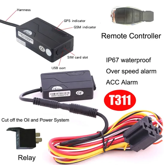 2G Fleet Management Security Car Vehicle Tracking GPS Tracker with Remote Cut Off Engine T311