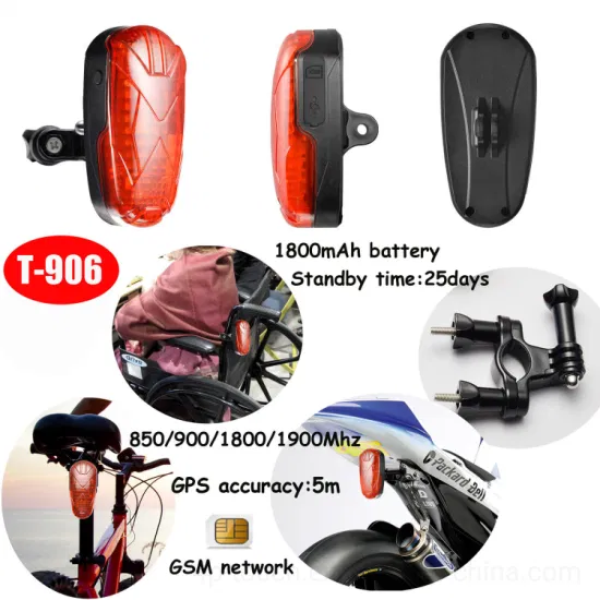 2G Waterproof GSM Bike Tracker Motor Bicycle GPS Tracking Device with Real Time Google Map Monitor T906