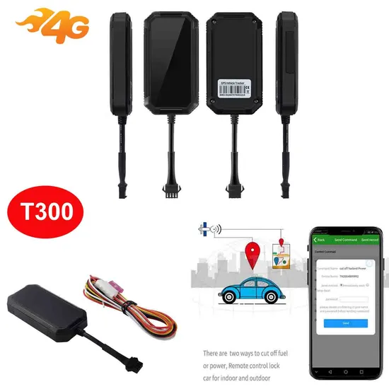 4G Automotive Vehicle Mini GPS Tracker Tracking Device for Car Truck Motorcycle with Engine Cut Off T300