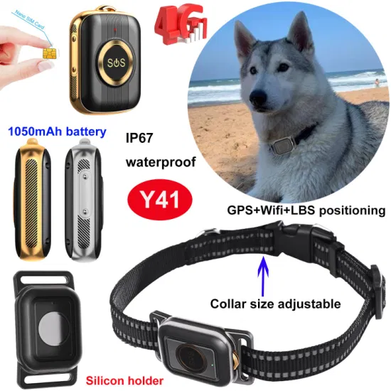 Best 4G IP67 Water Resistance Mini GPS Tracking device for Pets dog cats with Real Time Google Map Y41