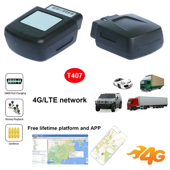 China Factory 4G OBD Plug and Play Automotive Vehicle GPS Tracker Device with Power Cut Alarm T407