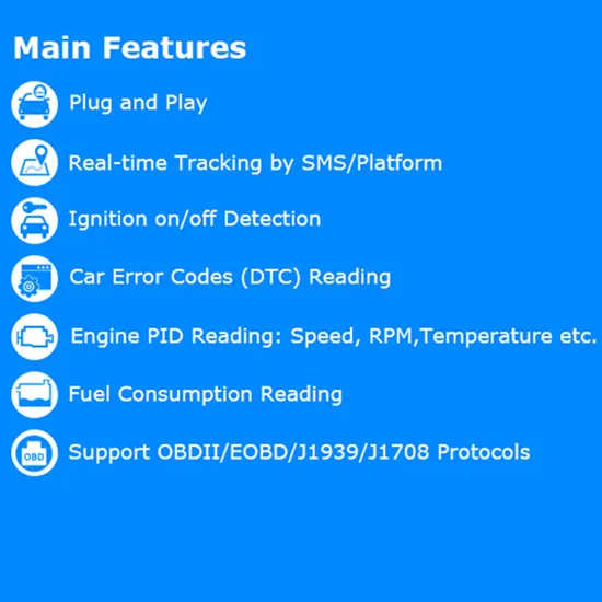 China Factory 4G OBD Plug and Play Automotive Vehicle GPS Tracker Device with Power Cut Alarm T407