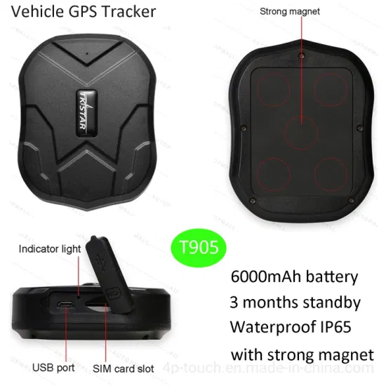 Factory Supplier 2G Free APP Real Time Google Map Tracking Magnetic Vehicle GPS Tracker with SOS Alarm T905