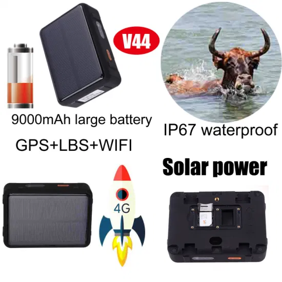 Factory Supply 4G IP67 Waterproof Solar Charging Large Battery Capacity Tracker GPS for Cattle with Multiple Ways Accurate Position V44