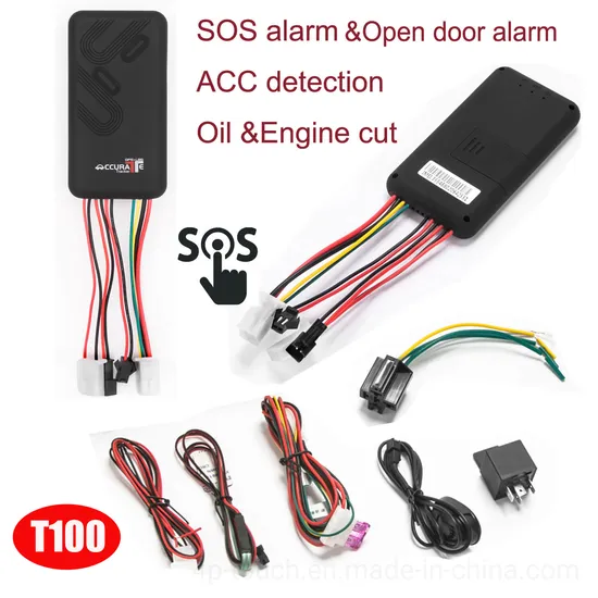 Factory supply 2G Hot Selling Car tracking Vehicle Tracker GPS with Open Door Alarm remote cut off engine T100