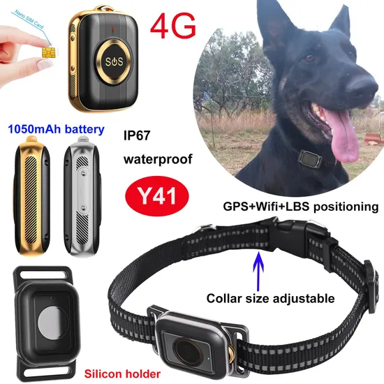 Fashion Quality IP67 Waterproof 4G Pets Mini GPS Tracker Global World Location with History Route Tracking Y41