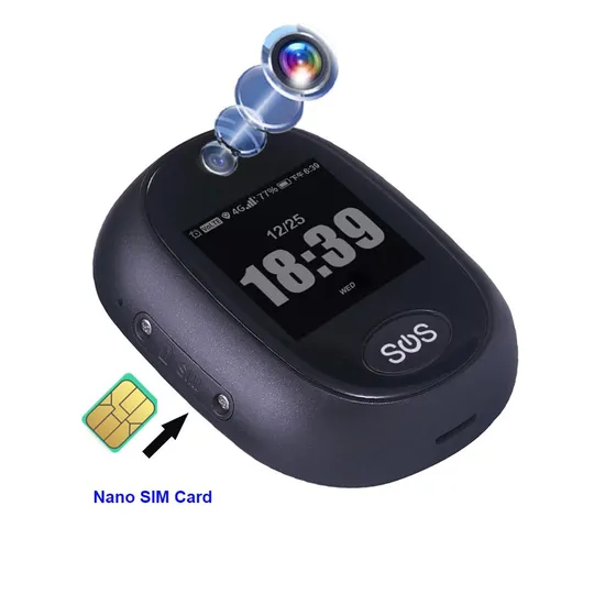 Fashion design IP67 waterproof 4G LTE Elderly Adults safety GPS Tracking device with Camera for remote monitoring V45