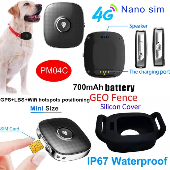 Fashion quality design China manufacturer IP67 waterproof smart Pets animal dogs cat Anti lost GPS Tracking device PM04C