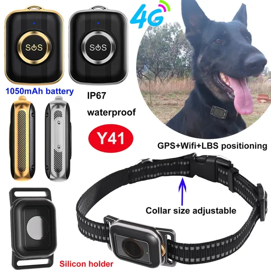 High quality 4G LTE IP67 Waterproof Pets security Mini GPS Tracker with Free Lifetime app Platform Y41