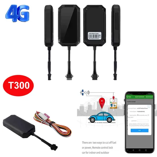 Hot Selling 4G Auto Vehicle Engine Cut off Alert Tracking Car Tracker GPS with Real Time Google Map Positioning T300