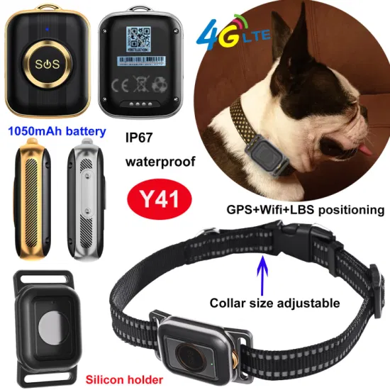 Latest 4G IP67 Waterproof Mini Real Time Tracking Device Smart GPS Tracker for Pets dog cat with Geo-fence Y41