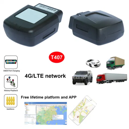 New 4G LTE Mini OBD Interface Truck Locator Vehicle Automotive Car GPS Tracker Device with Power Cut Alarm T407