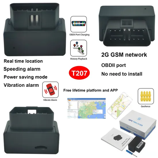 New Arrival OBD GSM Quality Tracking Device Vehicle Car GPS Tracker with Accurate Position Power Saving Mode T207