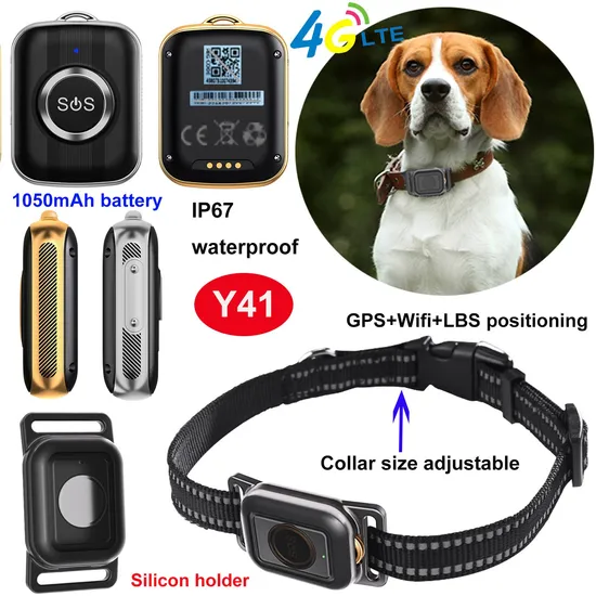 New Developed 4G IP67 Waterproof Mini Pet GPS Tracking locator with Geo Fence Long Working Time Y41