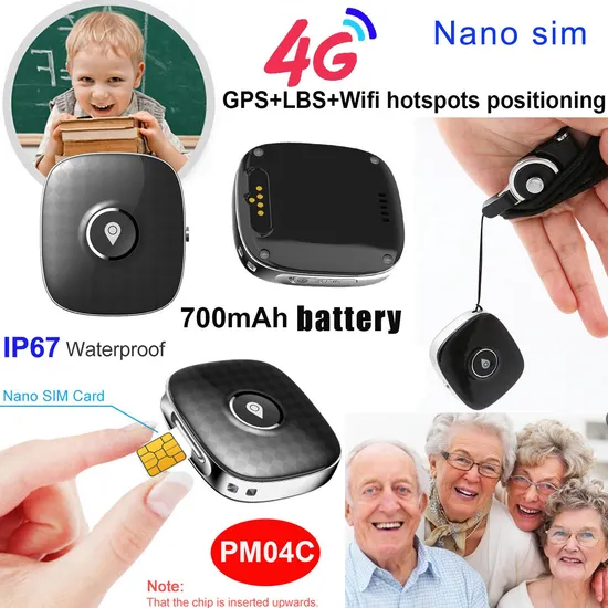 New Developed 4G IP67 waterproof Personal Mini luggage GPS Tracker with SOS Panic button for Security Monitor PM04C