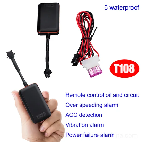 New Developed Mini Waterproof 2G Vehicle GPS Tracker for Car Tracking with ACC Anti-theft Alarm Fuel Capacity Detection T108