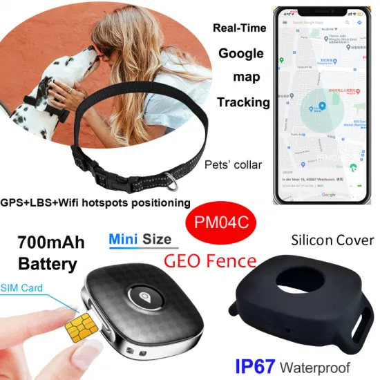 New developed Water resistance 4G Pets Cats Animals GPS Tracker pendant with GEO Fence app alarm alerts PM04C