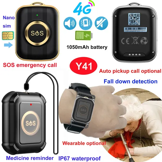 New private mold Waterproof IP67 4G personal security GPS Tracker device with fall down detection Y41