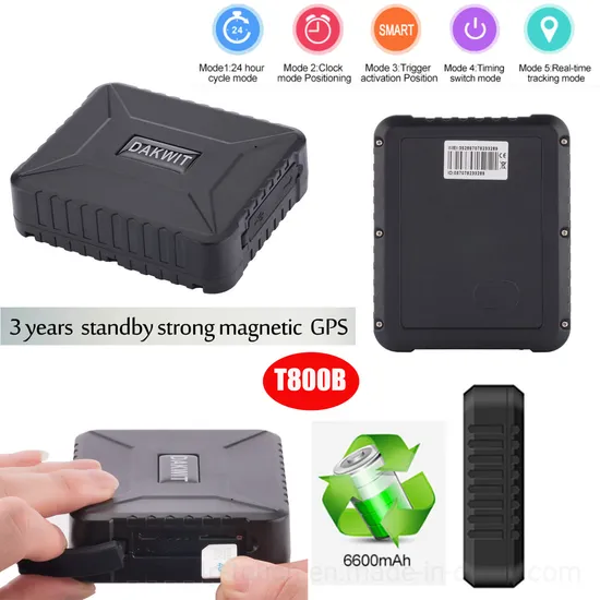 Quality 6600mAh Large Battery Capacity 2G Car GPS Tracker for Vehicle with Real-Time Tracking T800B