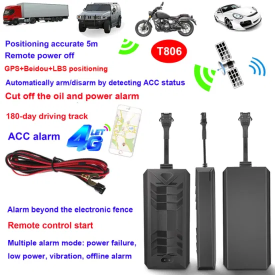 Quality Wholesale 4G Precise Vehicle Positioning Engine Cut off Alarm Live Tracking Mini Car GPS Tracker Anti Theft T806