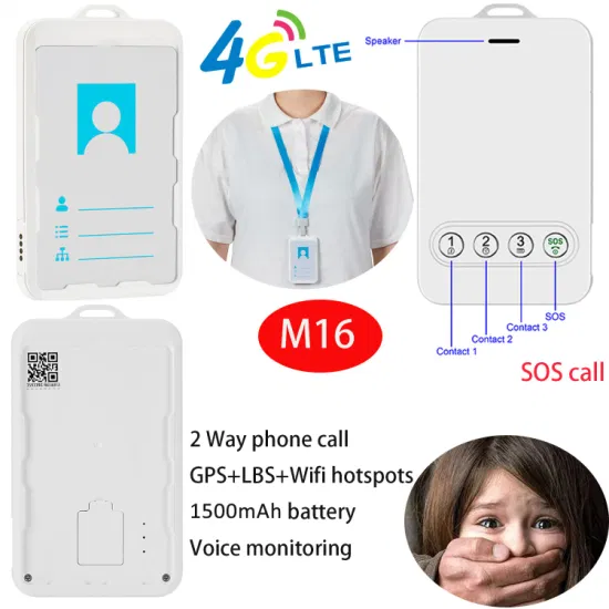 The Latest China manufacturer tiny design hidden Kids child 4G ID Card GPS tracking gadget with long battery life for security monitoring M16