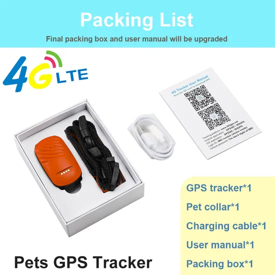 Waterproof 4G Pets GPS Tracker Anti-Lost Locator Smart Collar Find Device with free Remote Control APP for Dog Cat Animals Y33