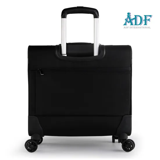 Adf Hotsale Design Cloth Suitcase Zipper Luggage with 360 Degree Wheels