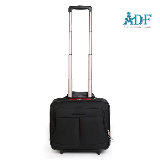 Adf Hotsale Design Cloth Suitcase Zipper Luggage with 360 Degree Wheels