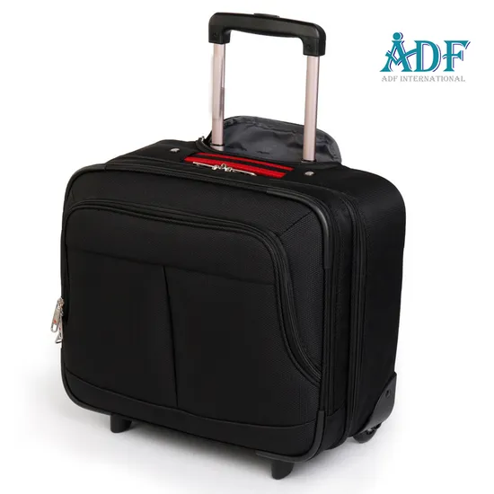 Adf Hotsale Design Cloth Suitcase Zipper Luggage with 360 Degree Wheels