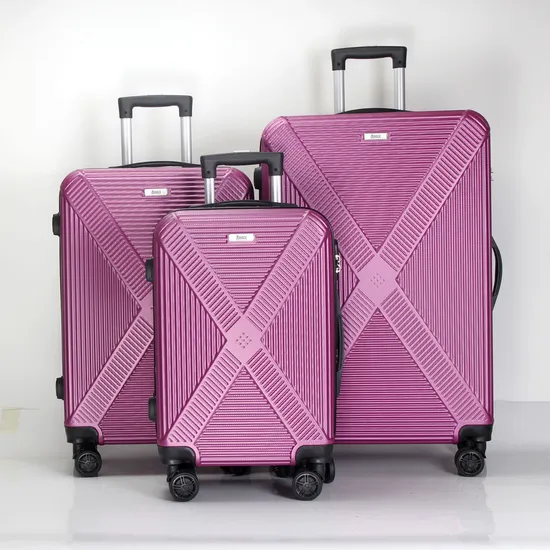 Stylish ABS Travel Suitcase with Expandable Storage Options PC Suitcase Luggage Purple Luggage