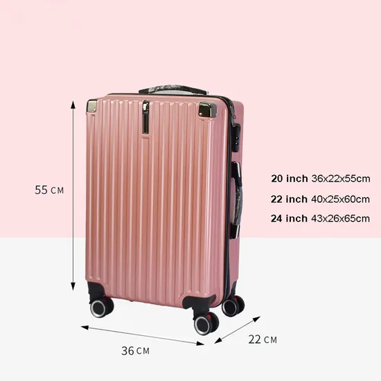 Stylish ABS Travel Suitcase with Expandable Storage Options PC Suitcase Luggage Purple Luggage