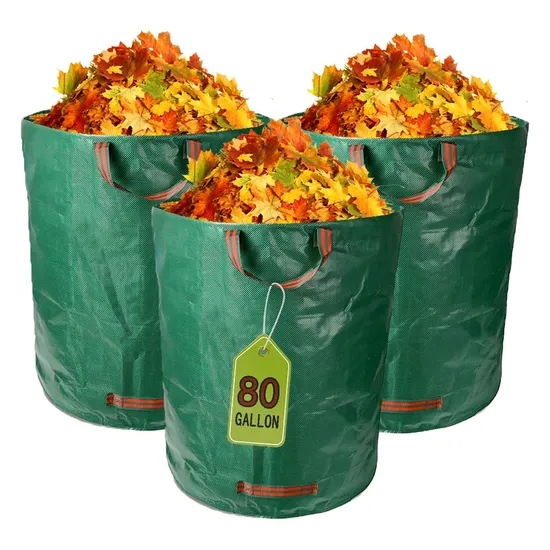 Garden Leaf Collection Bag Ultimate Leaf Collector Kit - 3 Pack Heavy Duty Yard Waste Bags Premium Leaf Collection Set - 3 Durable Yard Waste Bags