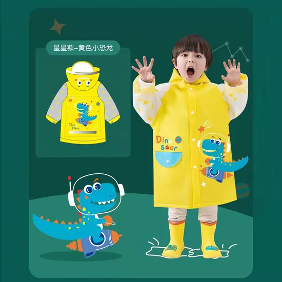 Lightweight Waterproof EVA Rain Coat for Kids and Students