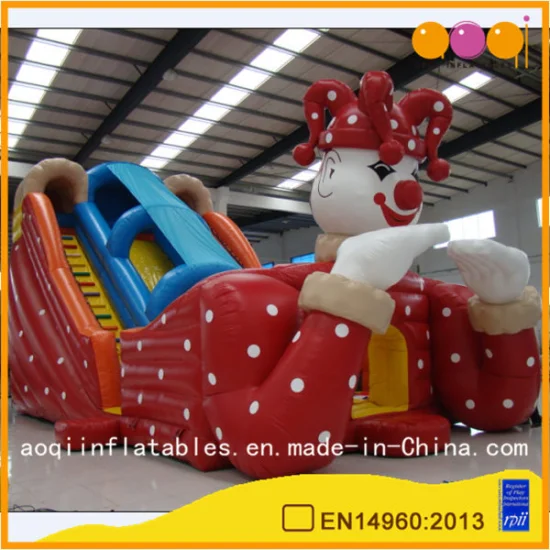 8 Meters High Lovely Clown Inflatable Slide (AQ121)