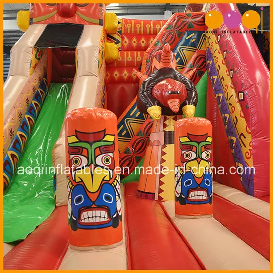 African Totem Inflatable Theme Park Inflatable Playland Fun (AQ01813)