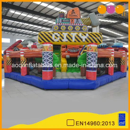 Amusement Park Building Inflatable Big Fun City for Sale (AQ01640)