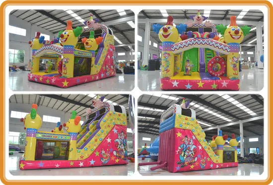 Aoqi Cheap Inflatable Amusement Park Slides High Clown Inflatable Slides