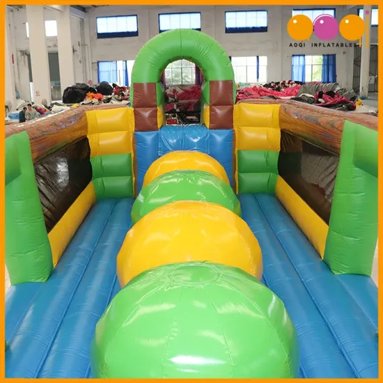 Aoqi Custom 60 Foot Inflatable Obstacle Course for Kids