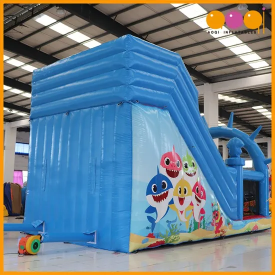 Aoqi Custom Ocean Inflatable Dry Slide for Children