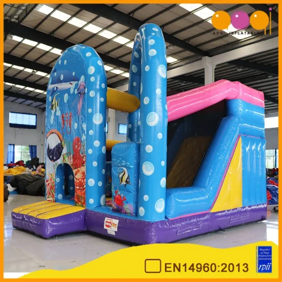 Aoqi Design Custom Inflatable Bounce House Indoor with Slide